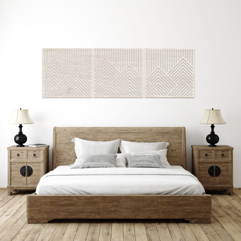 Décoration murale Square Square Trio, H 19,5 po x l 60 po x P 1 po
