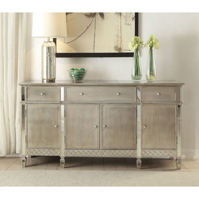 Buffet en bois à 3 tiroirs 70" large Kiska