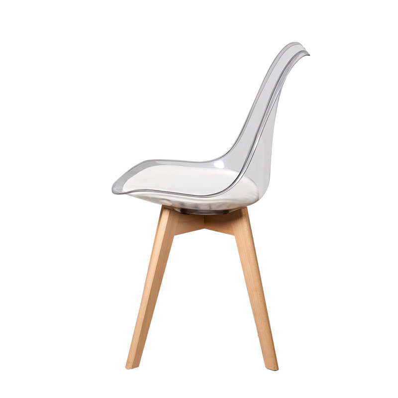 Huron Solid Wood Dining Chair, White, 4