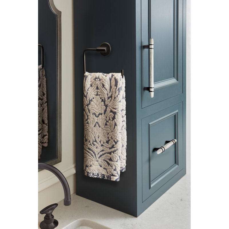 Anneau à serviettes mural Arrondi™, Noir mat