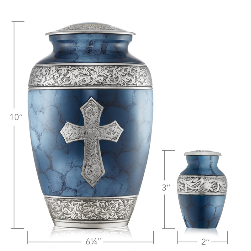 Metal Decorative Urns & Jars, Blue