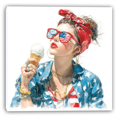 Art mural sur toile tendue Patriotic Style II
