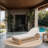 Acacia Wood Chaise Lounge - Adjustable Backrest with Water-Resistant Cushion - Poolside & Patio Lounger-678374724