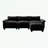 Velvet Upholstered Sectional Sofa with Ottoman-105504409