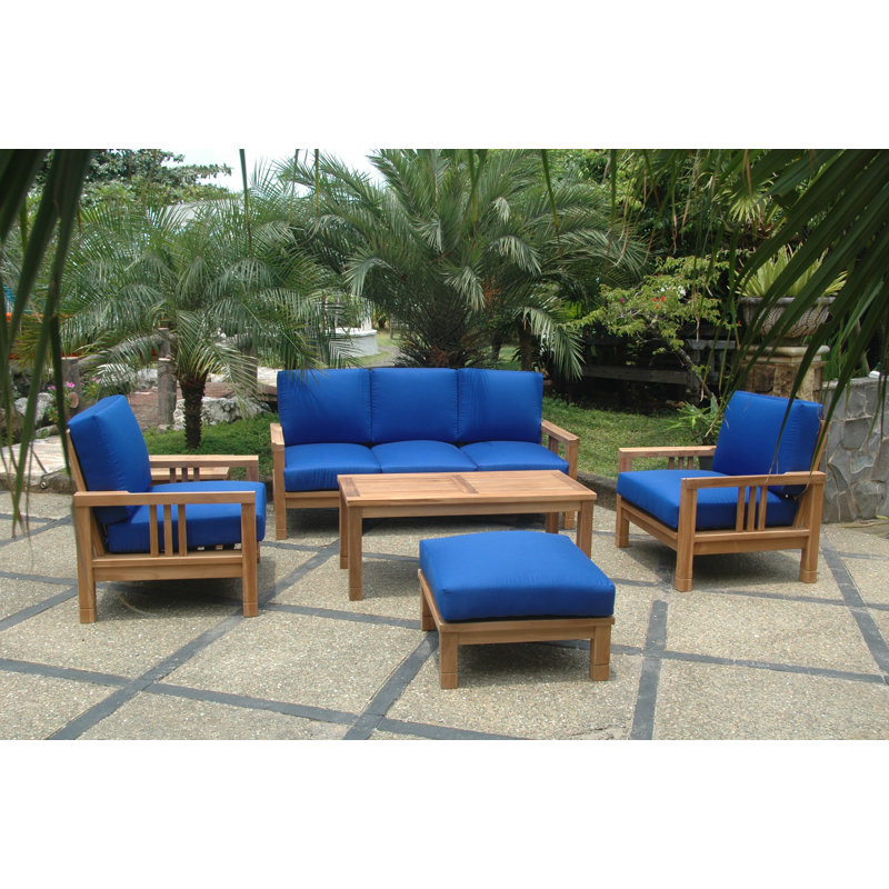 South Bay Outdoor 6 - Piece Teak Conversation Set
