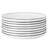 Gibson Home Oslo 8 Piece Porcelain Dinner Plate Set - Black Rim