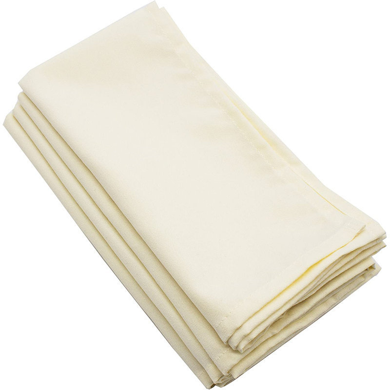 Polyester No Pattern Square Napkin, Ivory