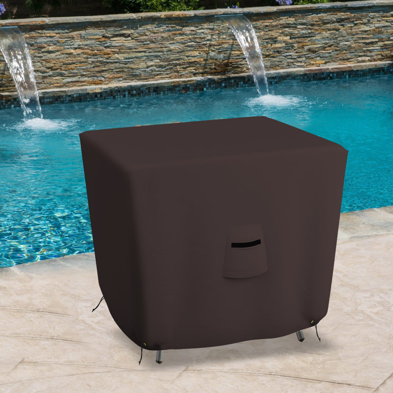 Outdoor Patio Table Cover, 73.7cm H x 116.8cm W x 116.8cm D, Brown