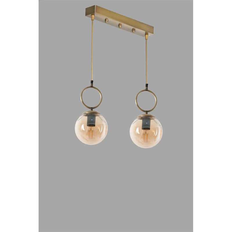 Lustre élégant en cuivre, 17,7 po de diamètre x 27,6 po de hauteur | Fabrication 100% métal, hauteur réglable, douille E27 (40 W maximum) | Design scandinave glamour avec peinture séchée au four et revêtement à culbutage pour espaces modernes