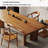 Brown Rectangular Solid Wood Dining Table-183149465