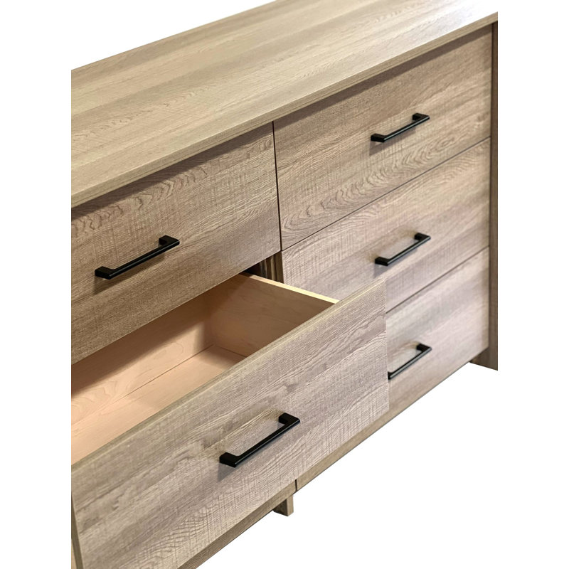 Emidio 6-Drawer Dresser, Summer Oak