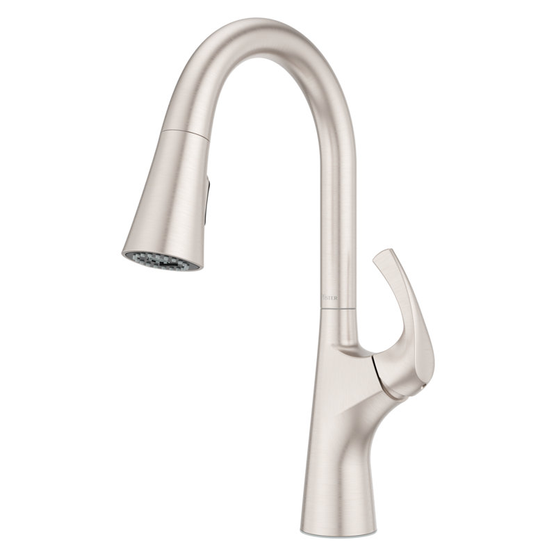 Talega Brushed Nickel Pull-Down Kitchen Faucet with Spray