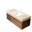 Lavabo sous-comptoir en céramique 48 po avec comptoir en pierre frittée à motif, un trou de robinet standard, résistance aux hautes températures et aux égratignures, profondeur de 46,37 po, trou de trop-plein pré-percé de 74,08 lb
