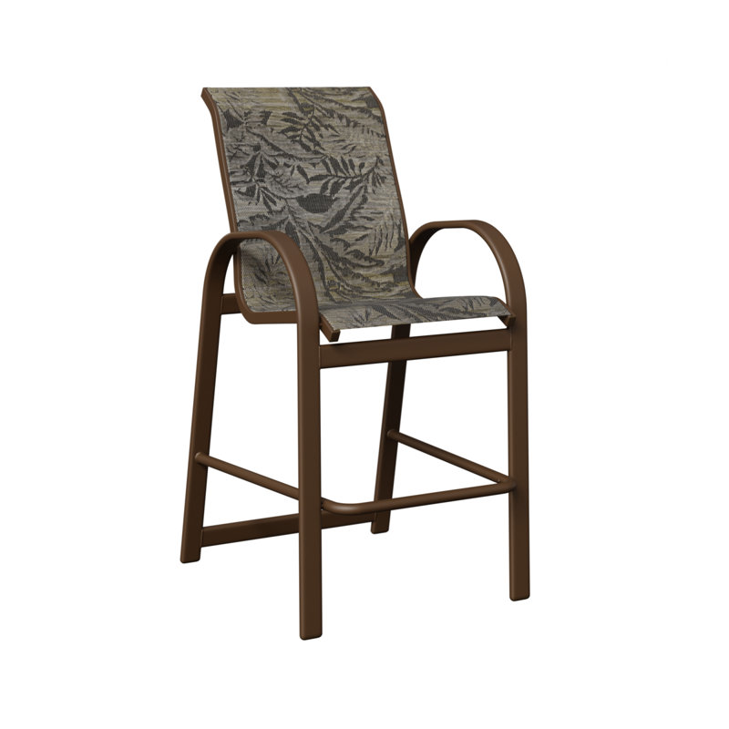 Chaise de bar Cazares Mesquite, Filon de bois mesquite, Sumba moka