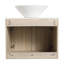 Lavabo de salle de bain rond en céramique