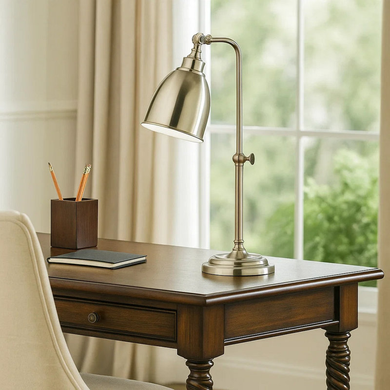 Lampe arquée 25 po Kristah, Argent argent