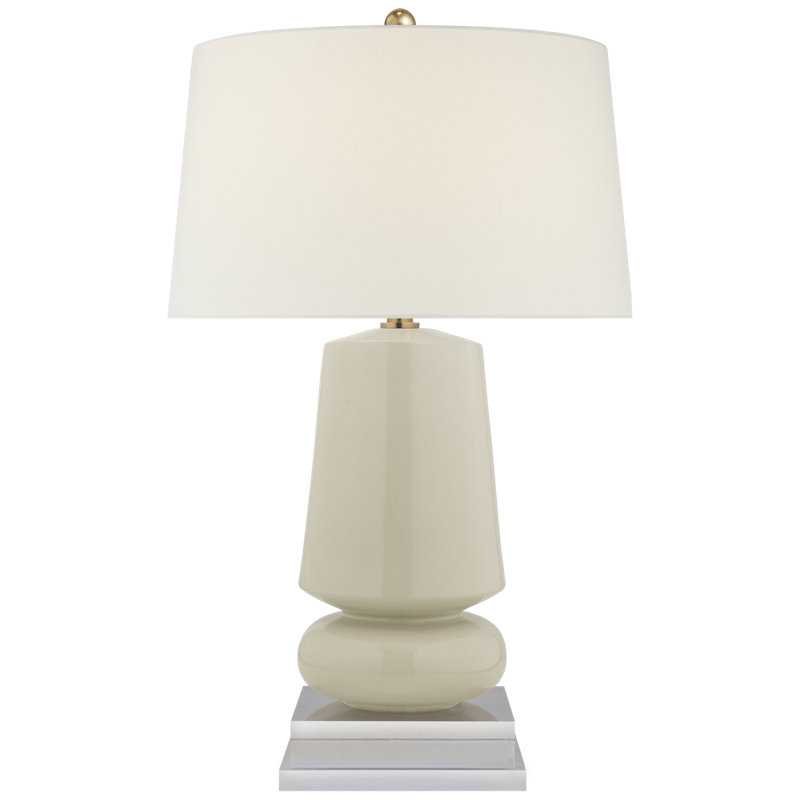 Parisienne Table Lamp, 28.75" H x 17" W x 17" D, Coconut Porcelain