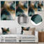 Or et vert abstrait marbré harmonies tourbillons III - marbre décoration murale-1162487350
