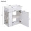 Meuble-lavabo élégant avec lavabo en céramique et porte distinctive