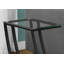 Table d'appoint, en forme de C, bout, côté, collation, verre trempé, métal noir, contemporain, moderne