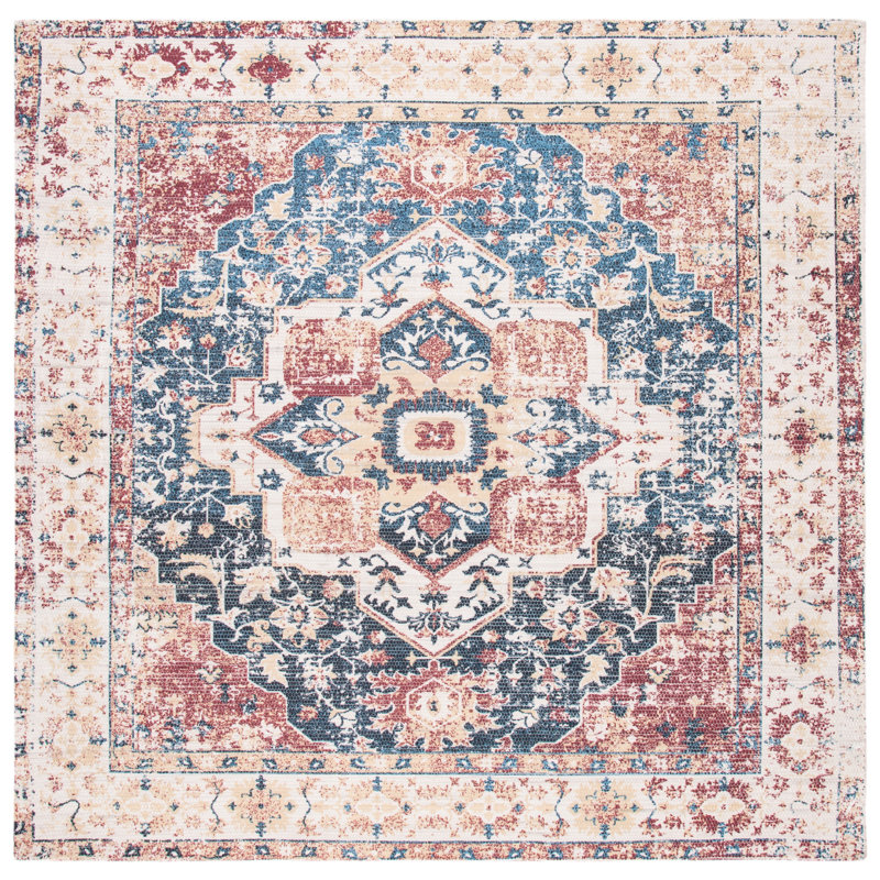 Joppatowne Hand Loomed Performance Oriental Rug, Square 6'