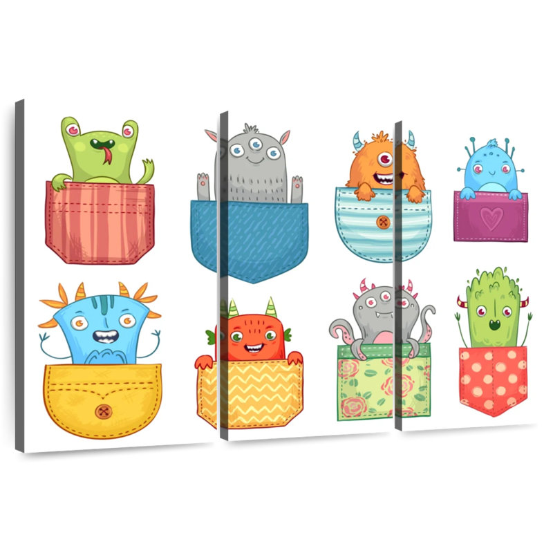 Ashelle Pocket Monsters, 42" H x 65" W