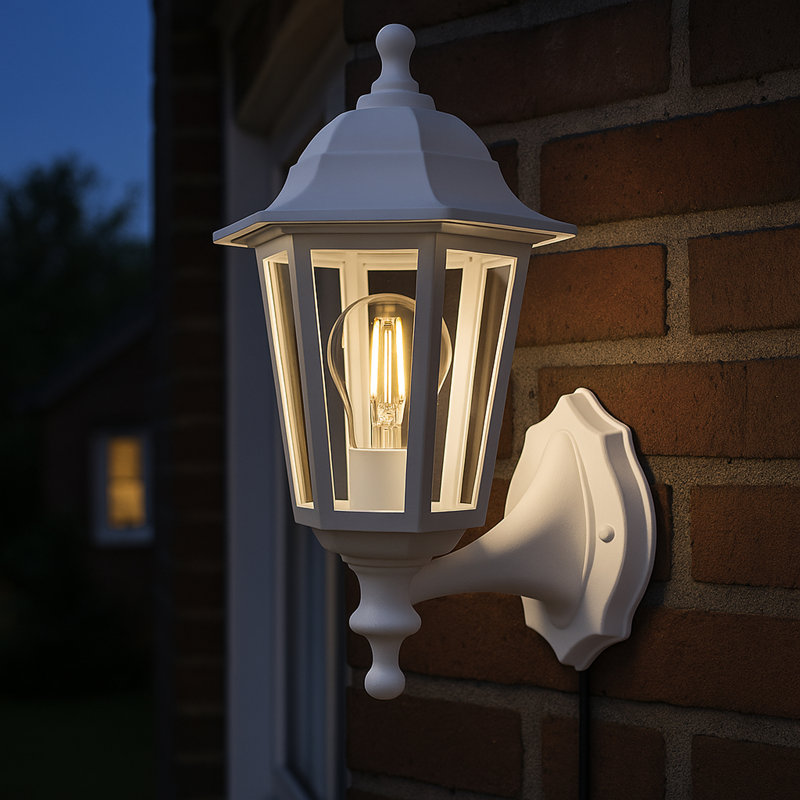 Olgiata-E Plastic Classic Outdoor Wall Light, Chrome