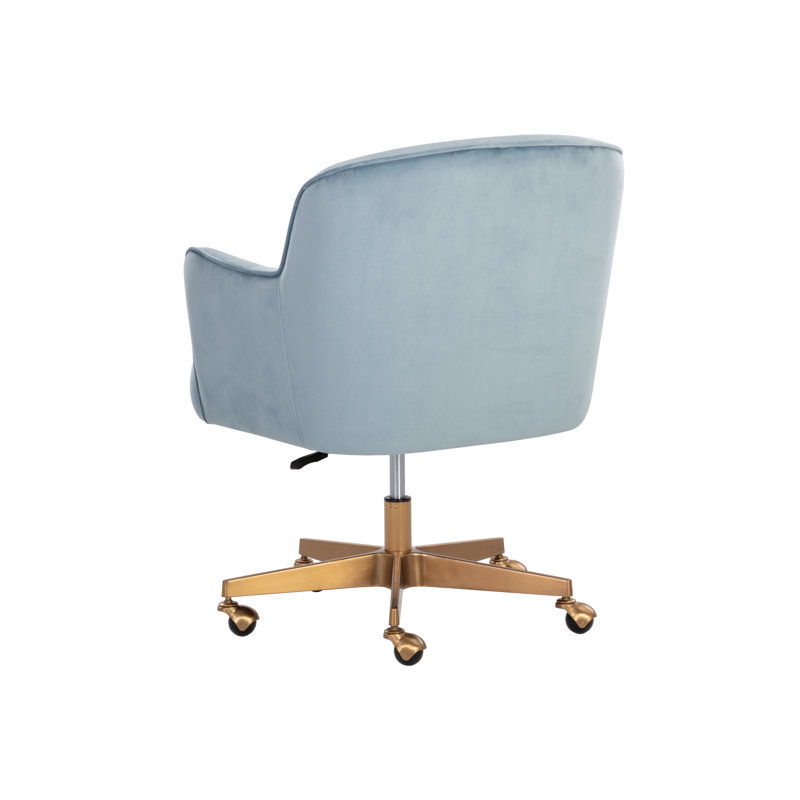 Swivel Office Chair, Blue