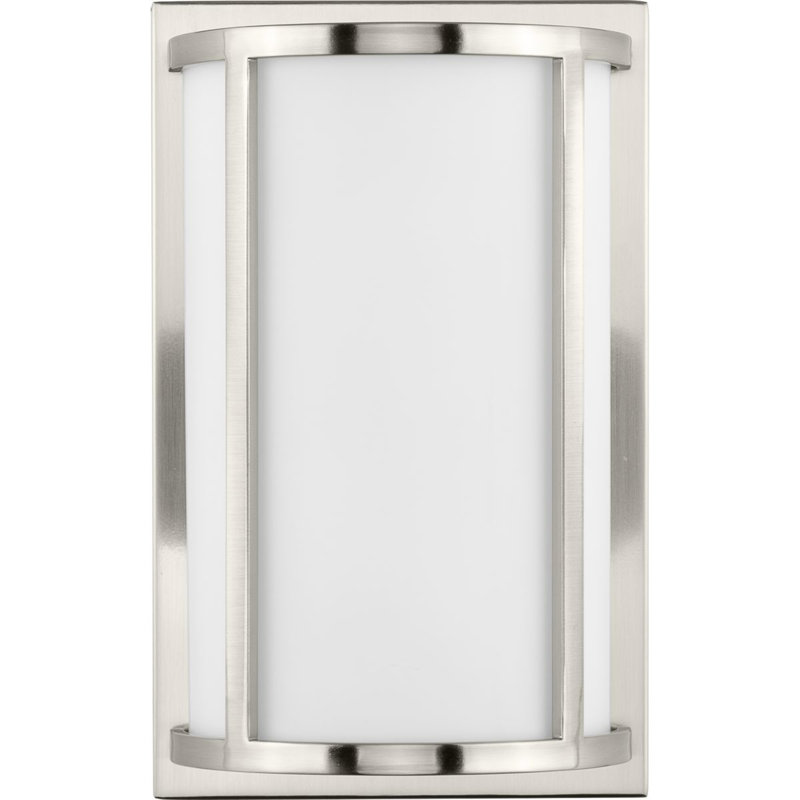 Applique murale en acier Asuna, Nickel brossé