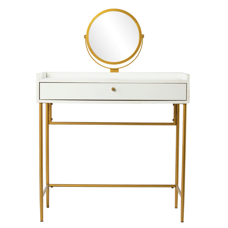 Table de coiffeuse avec miroir pour chambre à coucher