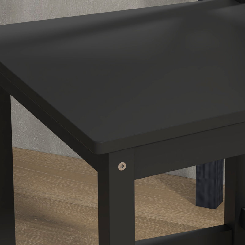 Tabouret de comptoir 23,7 po Kenjuan, Noir