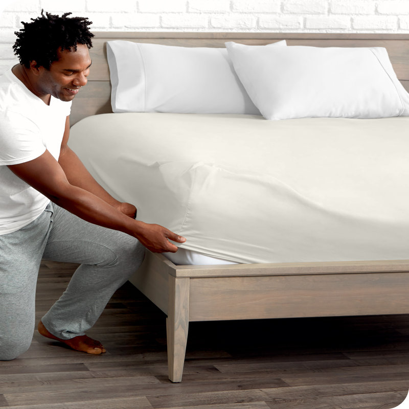 Microfiber Fitted Sheet, Twin XL Fitted Sheet, White