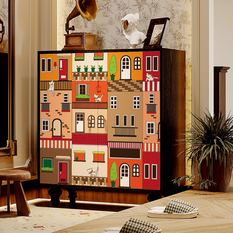 Armoire de rangement simple pour chaussures d'entrée de ville simple 16 paires