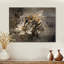 Abeille délicate fleur - décoration murale moderne en bois sur bois de pin naturel-1002589340