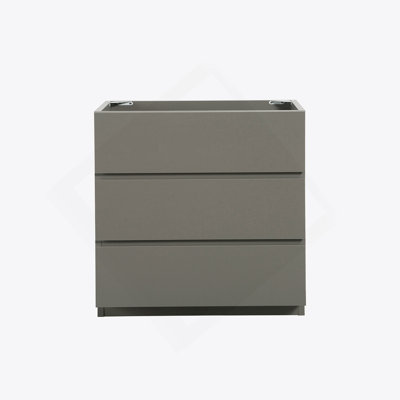 Floor Cabinet WITHOUT Basin,Gray Color,With Three Drawers