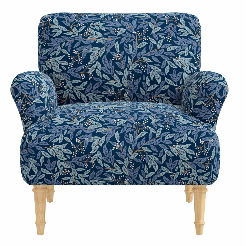 Fauteuil Bristol, Lin bleu marine RPC Willowberry