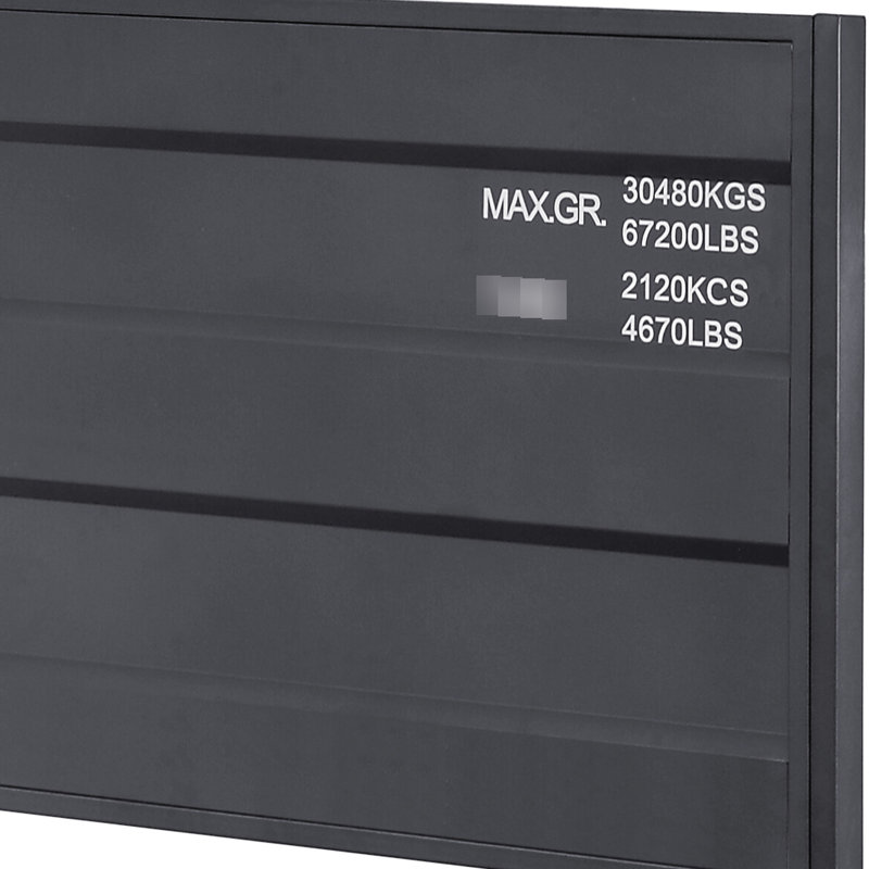 Lit plateforme en métal Gunmetal - Option de chambre à coucher élégante sans sommier pleine grandeur avec tête et panneau