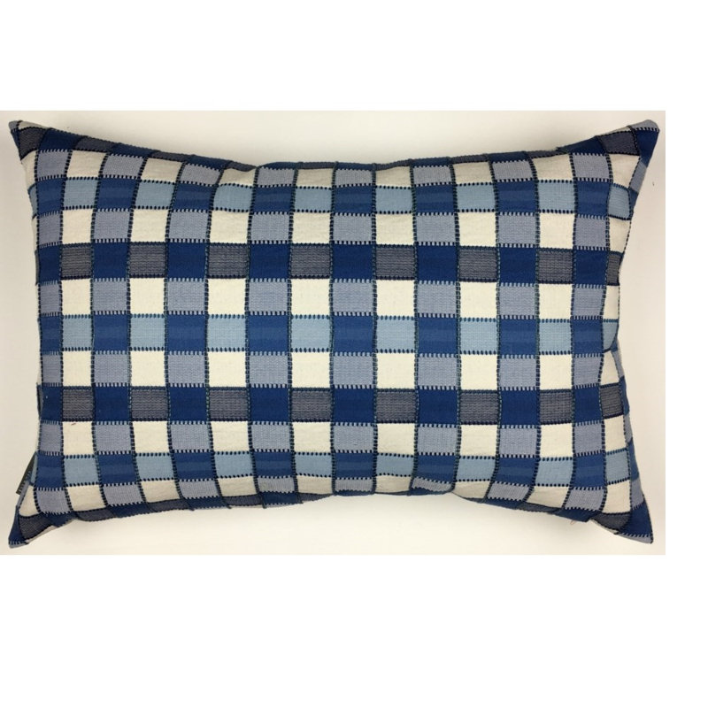 Housse et insert de coussin rectangulaire Heureux Punch, Bleu