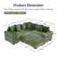 Canapé modulaire surdimensionné surdimensionné en nuage, canapé modulaire convertible, accoudoirs très épais avec repose-pieds, tissu velours côtelé doux, conception ergonomique, assemblage facile, pour les salons de lecture-31088641