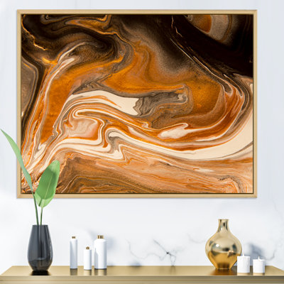 Marbre de la nature sur terre teintes de couleur brune - peinture sur toile
