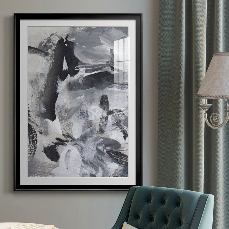 «Black & White Mix III» - reproduction de cadre photo, H 42,5 po x l 30,5 po x P 1 po, Cadre noir