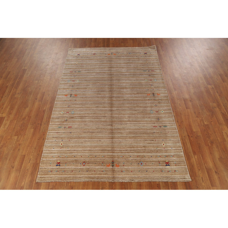 Tapis rayé de style oriental Gabbeh 5 x 8