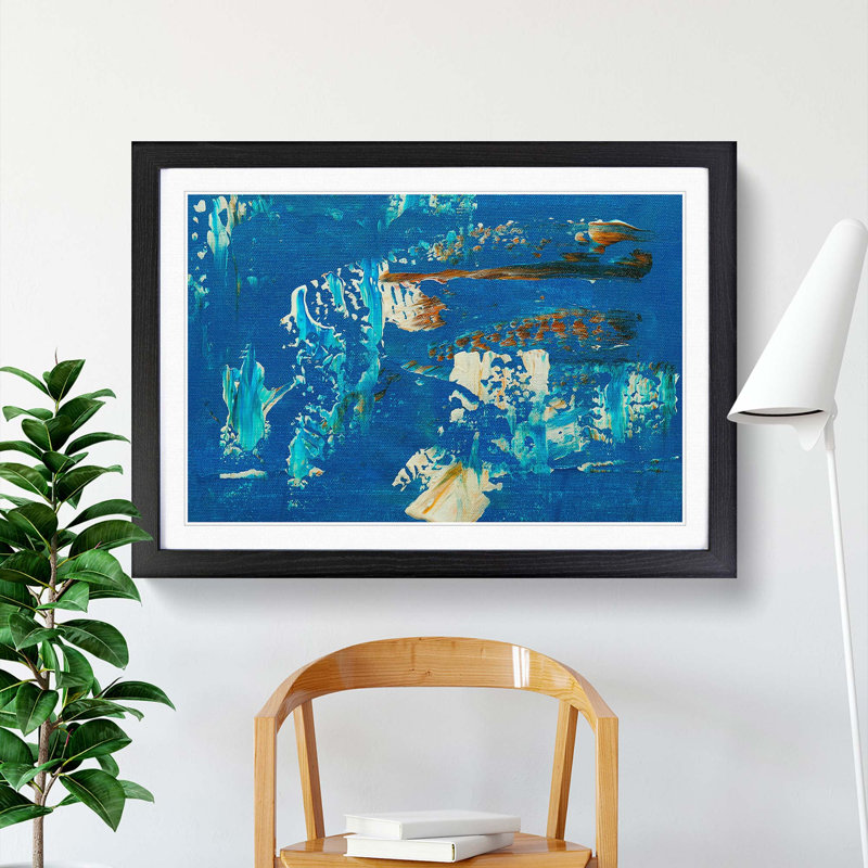 Abstract Vol.4 by S.Johnson - Picture Frame Painting Print, Black Framed, 36cm H x 48cm W x 2cm D