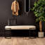 Stylish Velvet Bench for Bedroom Furniture, Modern Bench with Iron Metal Legs