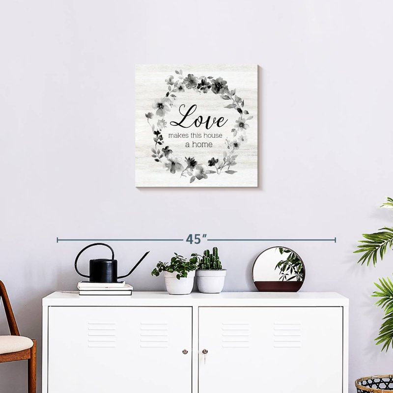 Plaque murale «Khylige Love Makes This House», H 20 po x l 20 po