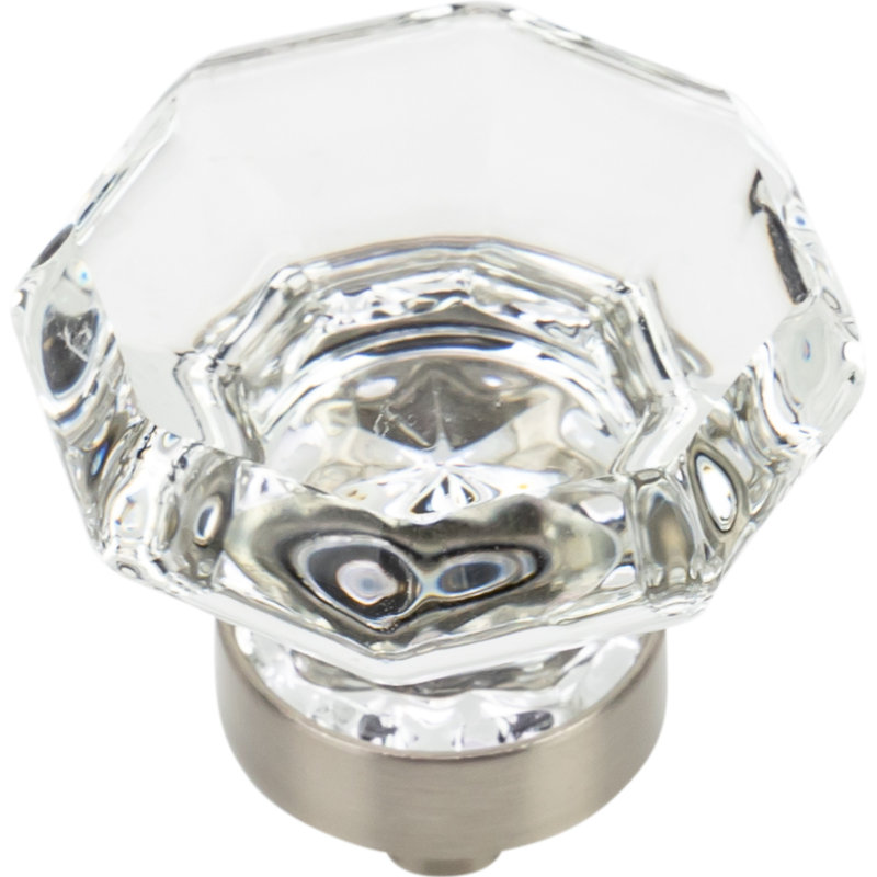 1 5/16" Length Geometric Knob Multipack, Brushed Satin Nickel
