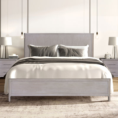 Ahern Solid Wood Panel Bed