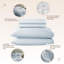 Draps 100% coton biologique Whisper Orgnaics - Draps certifiés biologiques GOTS avec une densité de tissage de 500 fils et un tissage en satin de coton douillet à chaque lavage - Ensemble de luxe 4 pièces (poudre, double)-252166162-252166249
