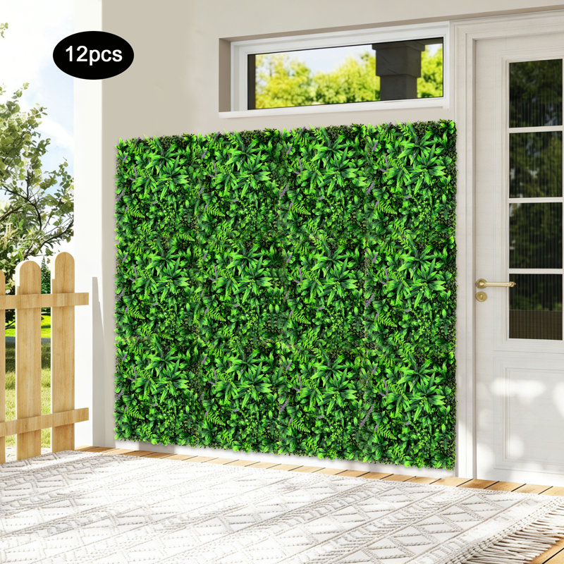 12 panneaux muraux de verdure artificielle
