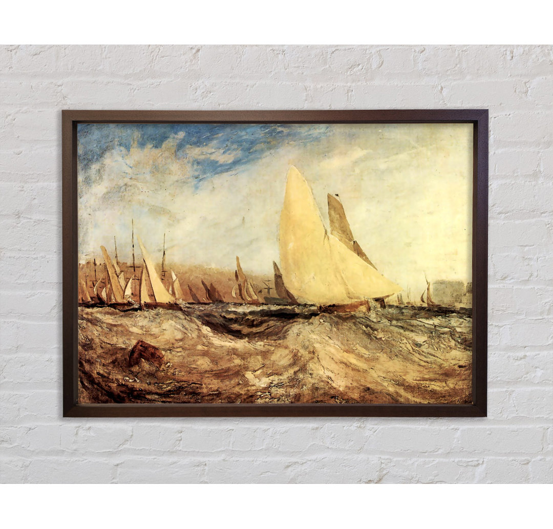 Regatta von Joseph Mallord Turner - Einzelbildrahmen Kunstdrucke auf Leinwand